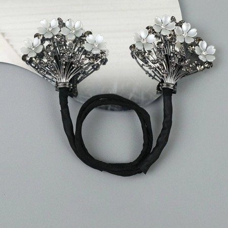 Golden Blossom Hair Bun [BLACK]