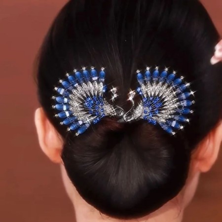 Leaf Shape Bun Hair Style [BLUE]